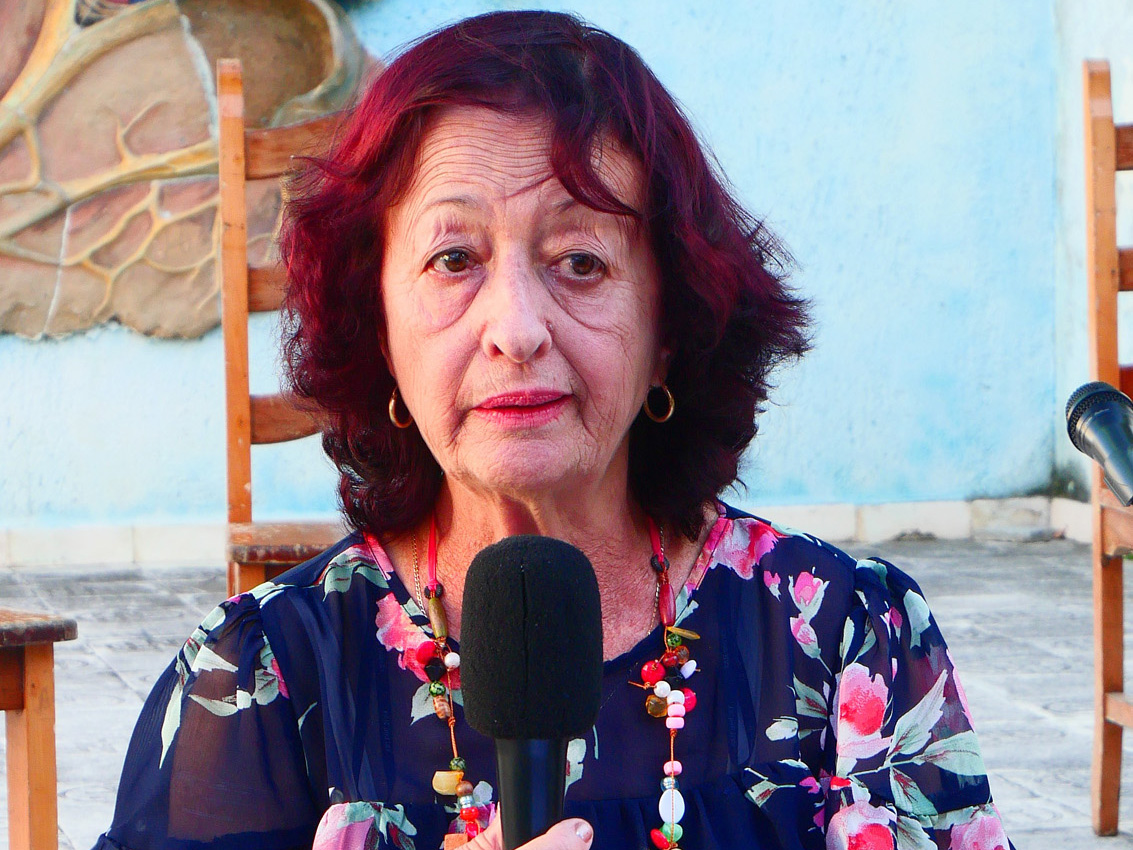 Maritza Batista, acérrima defensora del idioma español.